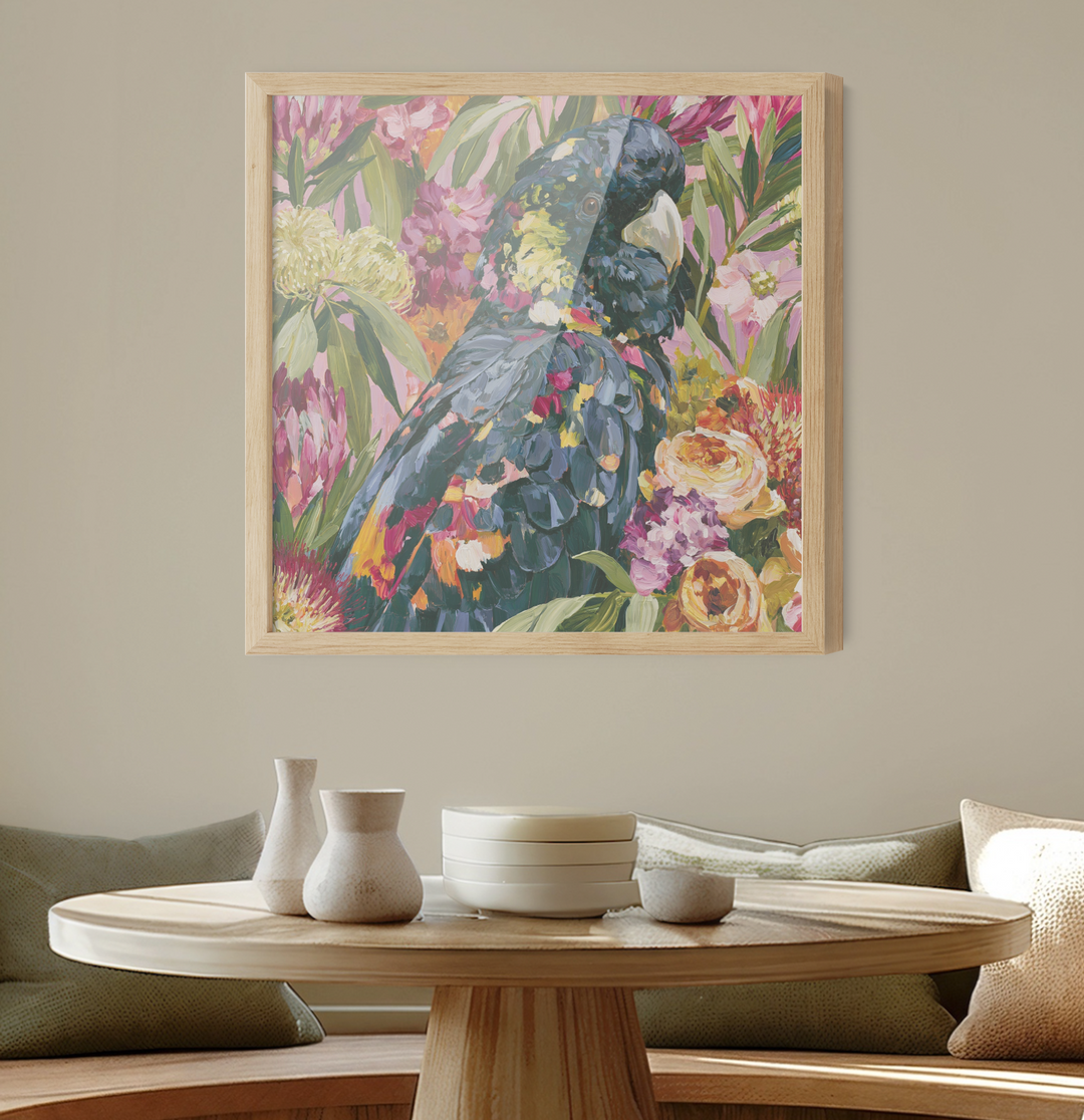 King Of The Bush by IHeartStudio - Australiana Black Cockatoo Canvas And Art Print