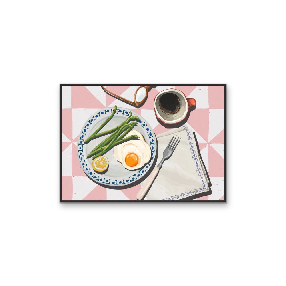 Kitchen Still Life I - Eggs &amp; Coffee, Stretched Canvas or Wall Art Print I Heart Wall Art