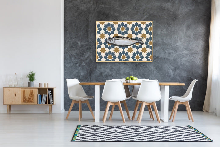 Kitchen Still Life V - Patterned Fish Stretched Canvas or Wall Art Print I Heart Wall Art
