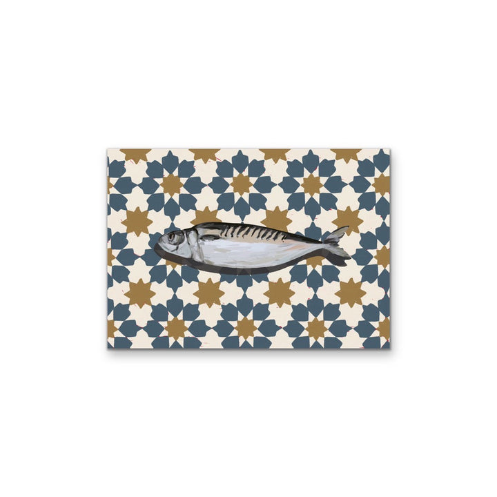 Kitchen Still Life V - Patterned Fish Stretched Canvas or Wall Art Print I Heart Wall Art