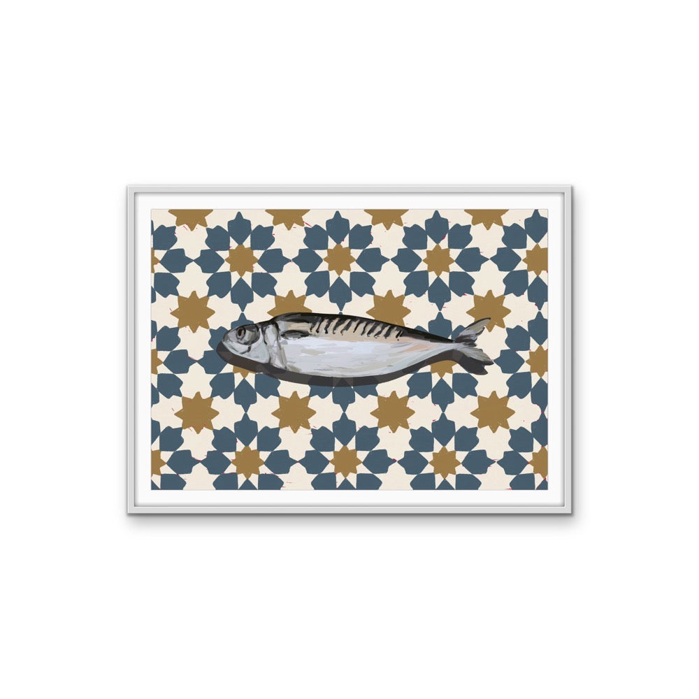 Kitchen Still Life V - Patterned Fish Stretched Canvas or Wall Art Print I Heart Wall Art