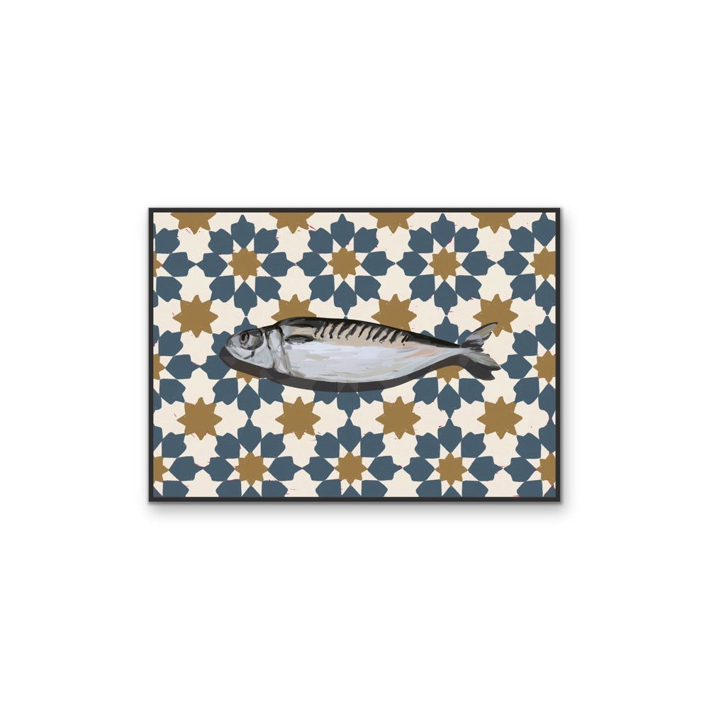 Kitchen Still Life V - Patterned Fish Stretched Canvas or Wall Art Print I Heart Wall Art