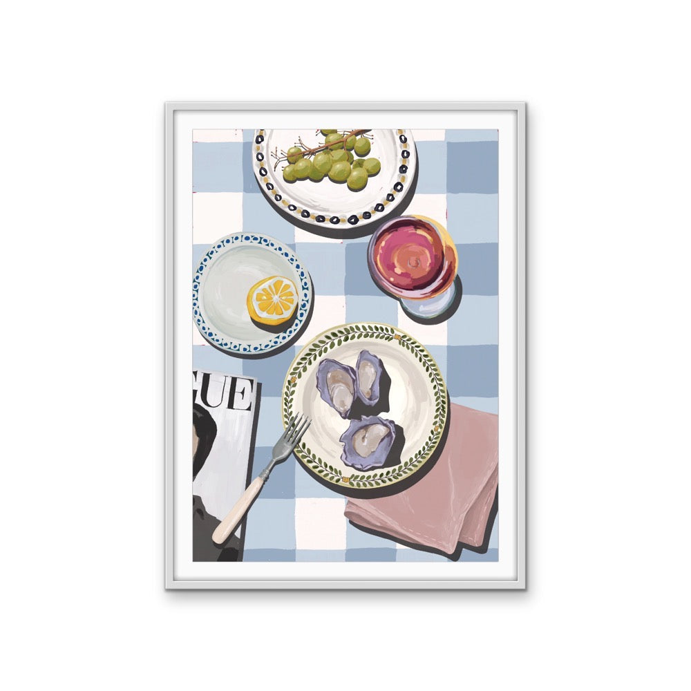 Kitchen Still Life VI - Oysters &amp; Fruit Stretched Canvas or Wall Art Print I Heart Wall Art