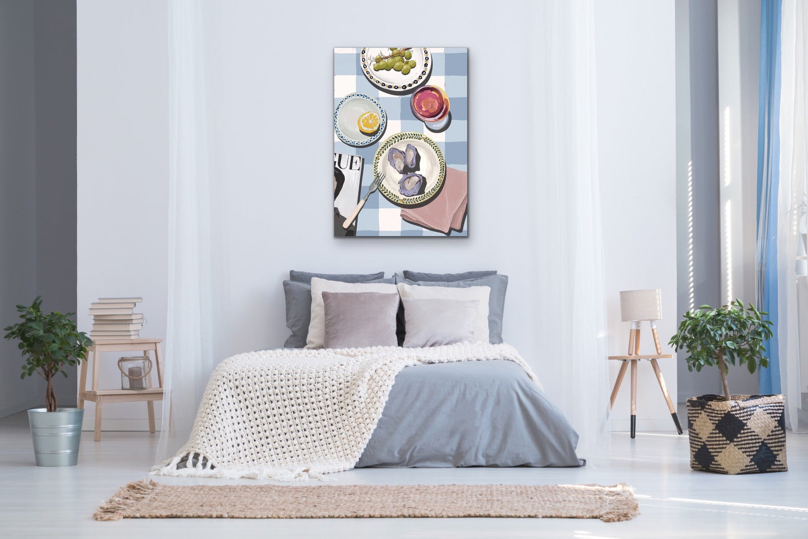 Kitchen Still Life VI - Oysters & Fruit Stretched Canvas or Wall Art Print I Heart Wall Art