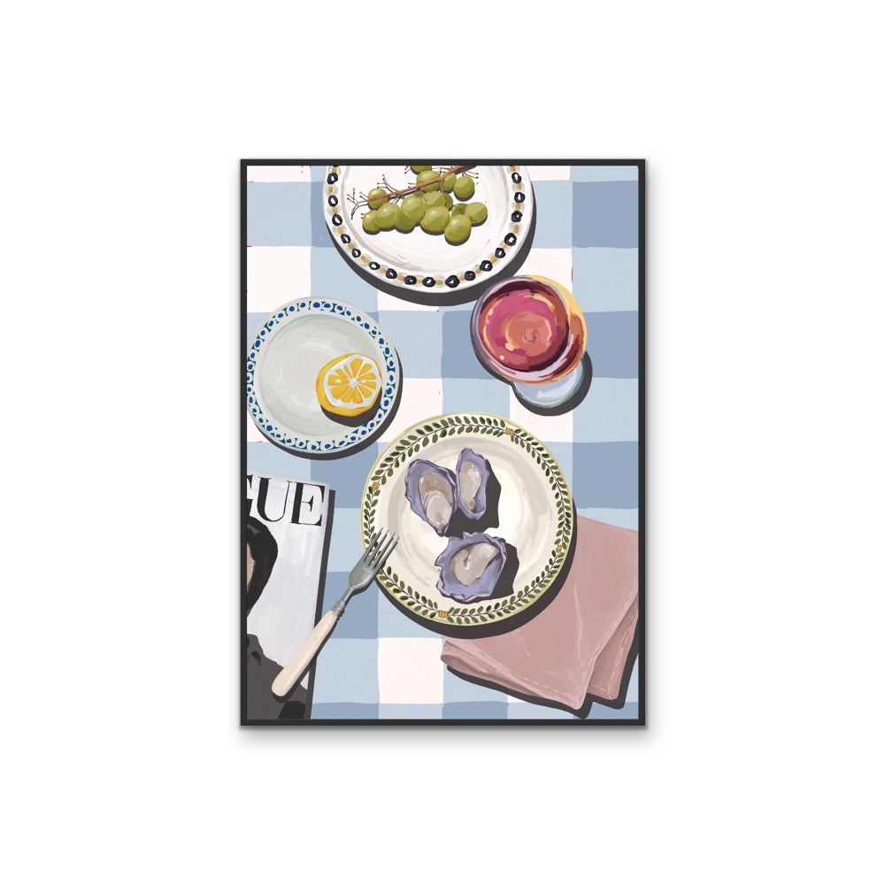 Kitchen Still Life VI - Oysters &amp; Fruit Stretched Canvas or Wall Art Print I Heart Wall Art