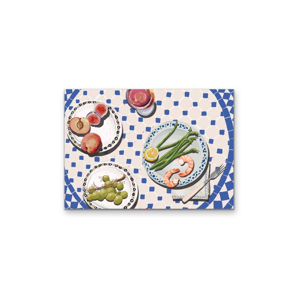 Kitchen Still Life VIII - Prawns &amp; Fruit Stretched Canvas or Wall Art Print I Heart Wall Art