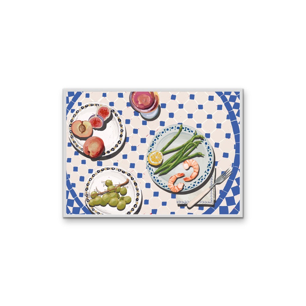 Kitchen Still Life VIII - Prawns &amp; Fruit Stretched Canvas or Wall Art Print I Heart Wall Art