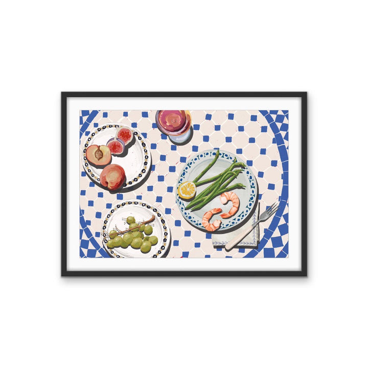 Kitchen Still Life VIII - Prawns &amp; Fruit Stretched Canvas or Wall Art Print I Heart Wall Art