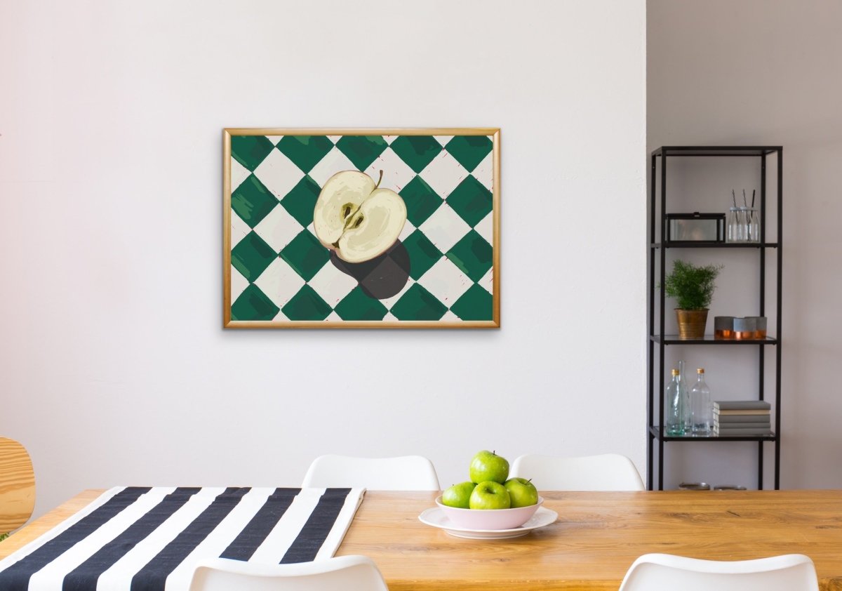 Kitchen Still Life XIII - Green Apple, Stretched Canvas or Wall Art Print - I Heart Wall Art - Poster Print, Canvas Print or Framed Art Print