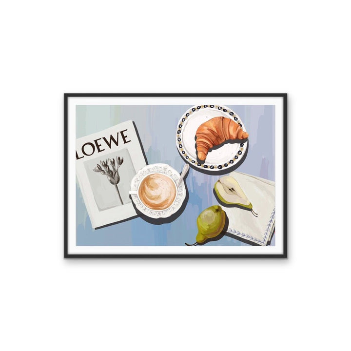 Kitchen Still Life XIX - Croissants &amp; Loewe, Stretched Canvas or Wall Art Print - I Heart Wall Art - Poster Print, Canvas Print or Framed Art Print