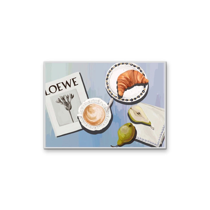 Kitchen Still Life XIX - Croissants &amp; Loewe, Stretched Canvas or Wall Art Print - I Heart Wall Art - Poster Print, Canvas Print or Framed Art Print
