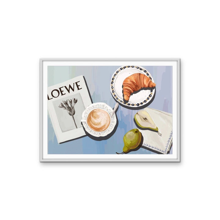 Kitchen Still Life XIX - Croissants &amp; Loewe, Stretched Canvas or Wall Art Print - I Heart Wall Art - Poster Print, Canvas Print or Framed Art Print