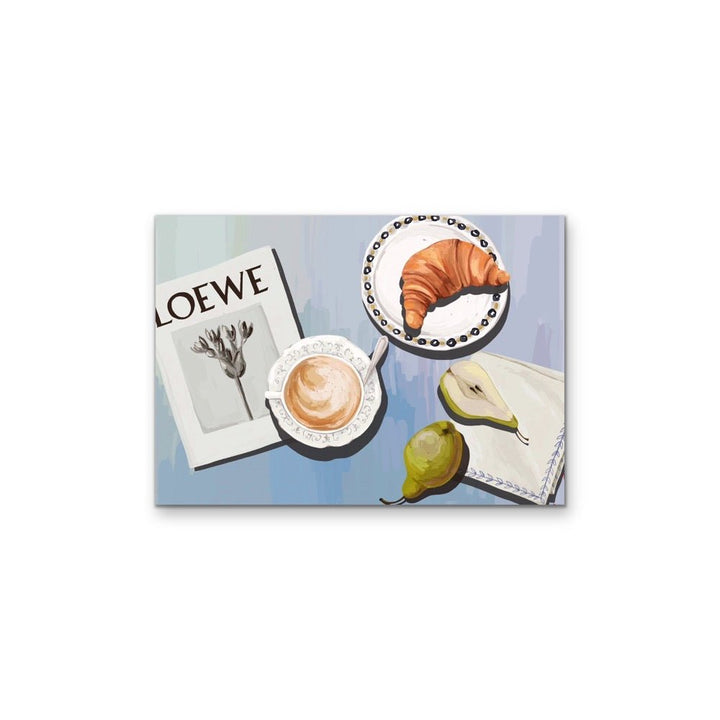 Kitchen Still Life XIX - Croissants &amp; Loewe, Stretched Canvas or Wall Art Print - I Heart Wall Art - Poster Print, Canvas Print or Framed Art Print