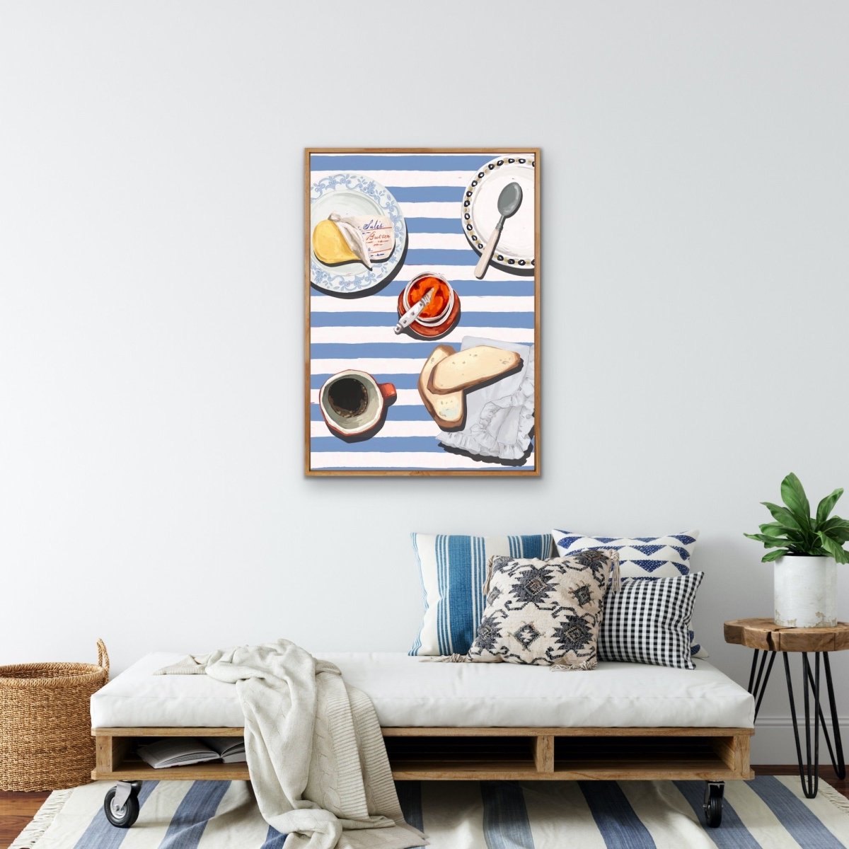 Kitchen Still Life XVIII - Jam & Butter, Stretched Canvas or Wall Art Print - I Heart Wall Art - Poster Print, Canvas Print or Framed Art Print