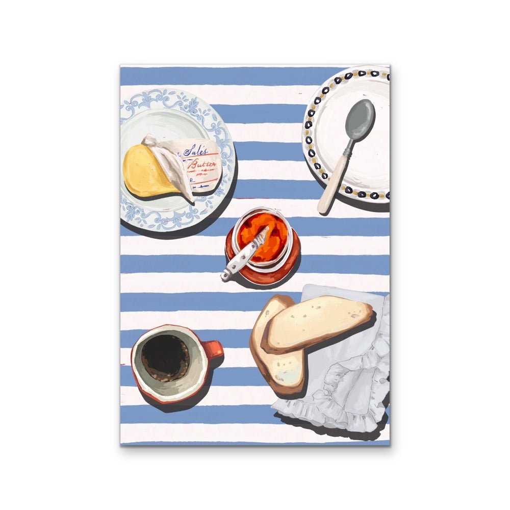 Kitchen Still Life XVIII - Jam &amp; Butter, Stretched Canvas or Wall Art Print - I Heart Wall Art - Poster Print, Canvas Print or Framed Art Print