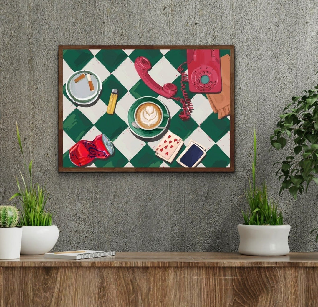Kitchen Still Life XX - Cola &amp; Coffee, Stretched Canvas or Wall Art Print - I Heart Wall Art - Poster Print, Canvas Print or Framed Art Print