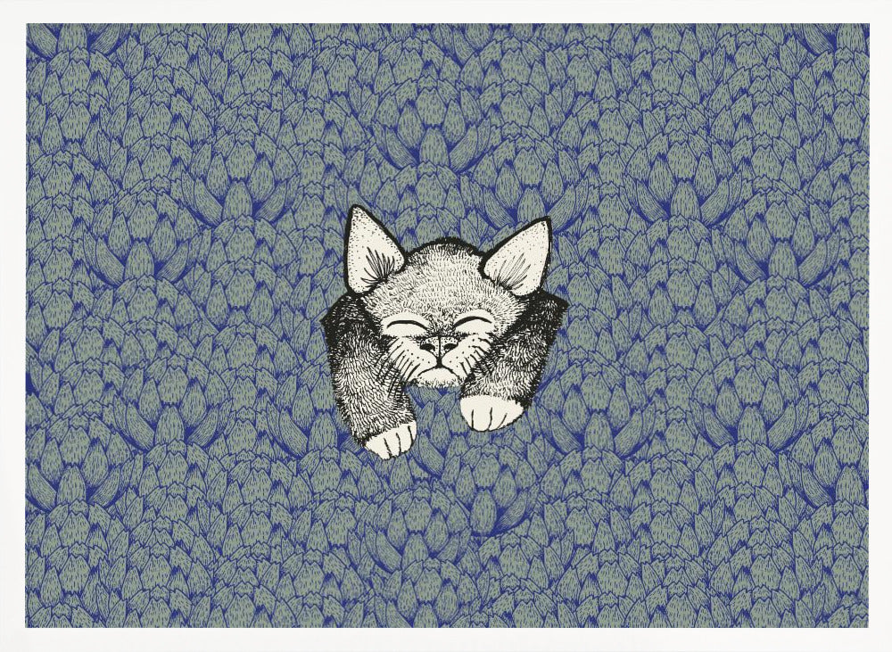 Kitty - Stretched Canvas, Poster or Fine Art Print I Heart Wall Art