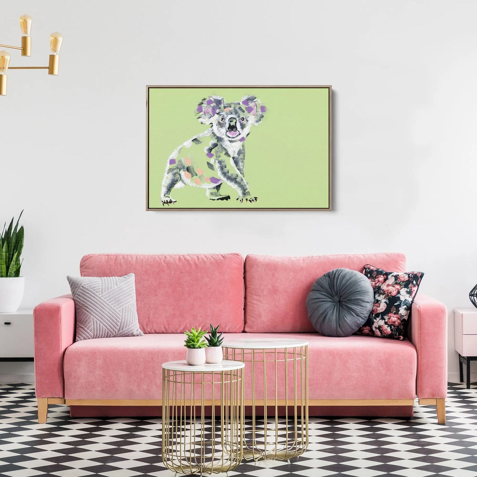 Koala by Lucy Hawkins - Stretched Canvas Print or Framed Fine Art Print - Artwork I Heart Wall Art Australia 