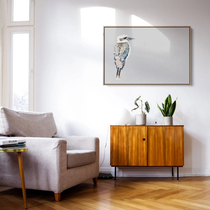 Kookaburra by Lucy Hawkins - Stretched Canvas Print or Framed Fine Art Print - Artwork I Heart Wall Art Australia 