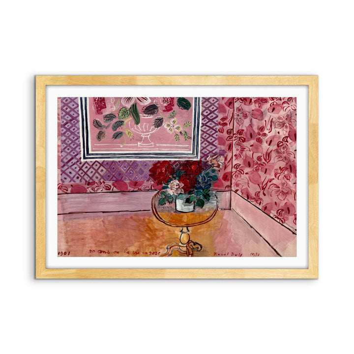 La Vie En Rose by Raoul Dufy- Pink Classic Traditional Still Life Art Print