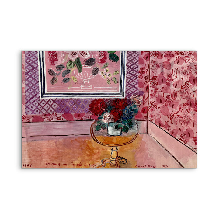 La Vie En Rose by Raoul Dufy- Pink Classic Traditional Still Life Art Print