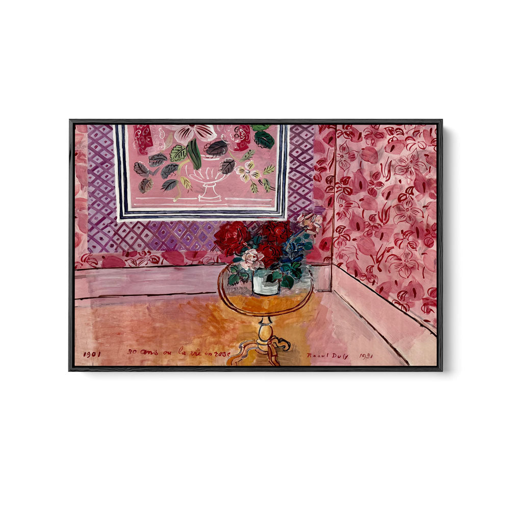 La Vie En Rose by Raoul Dufy- Pink Classic Traditional Still Life Art Print