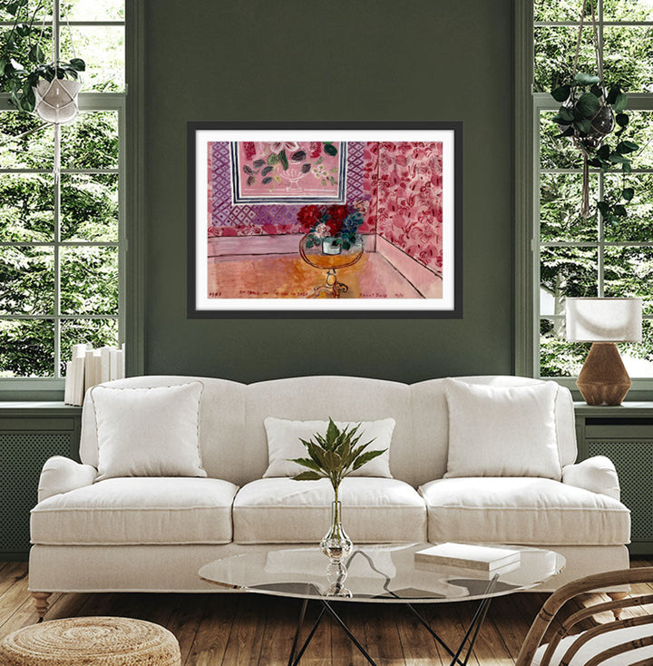La Vie En Rose by Raoul Dufy- Pink Classic Traditional Still Life Art Print