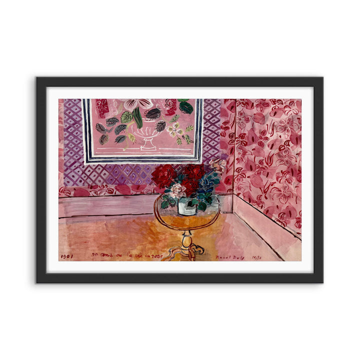 La Vie En Rose by Raoul Dufy- Pink Classic Traditional Still Life Art Print