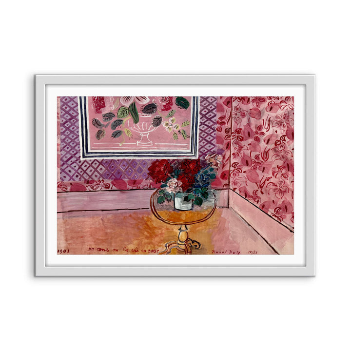 La Vie En Rose by Raoul Dufy- Pink Classic Traditional Still Life Art Print