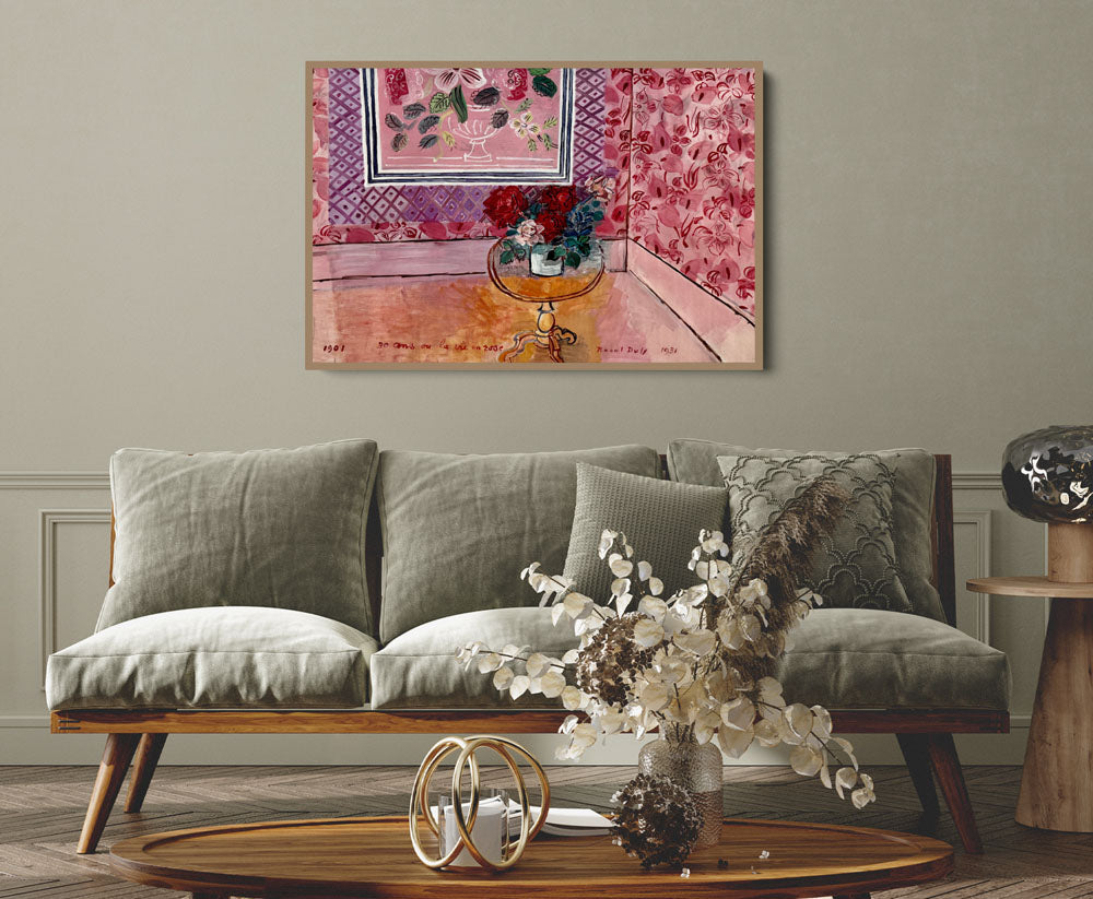 La Vie En Rose by Raoul Dufy- Pink Classic Traditional Still Life Art Print