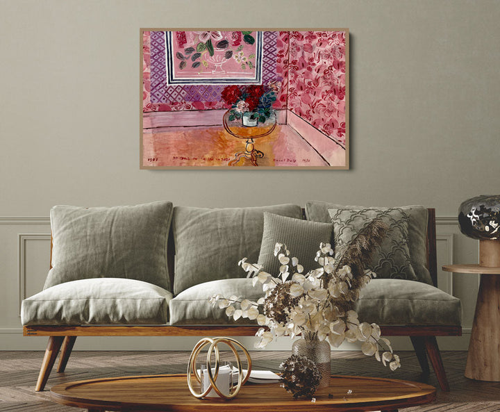 La Vie En Rose by Raoul Dufy- Pink Classic Traditional Still Life Art Print