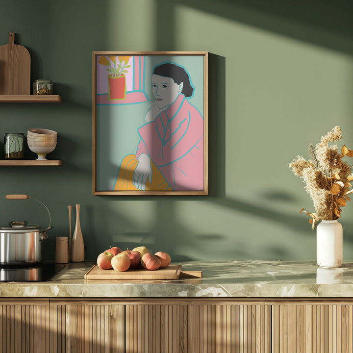 Lady in Pink - Stretched Canvas, Poster or Fine Art Print I Heart Wall Art