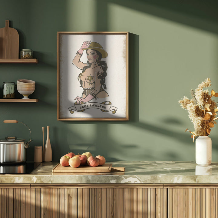 Lady Lawless - Stretched Canvas, Poster or Fine Art Print I Heart Wall Art