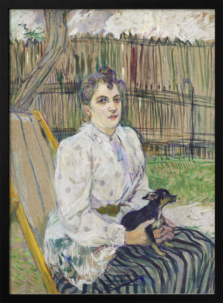 Lady With a Dog (1891) - Stretched Canvas, Poster or Fine Art Print - I Heart Wall Art - Poster Print, Canvas Print or Framed Art Print
