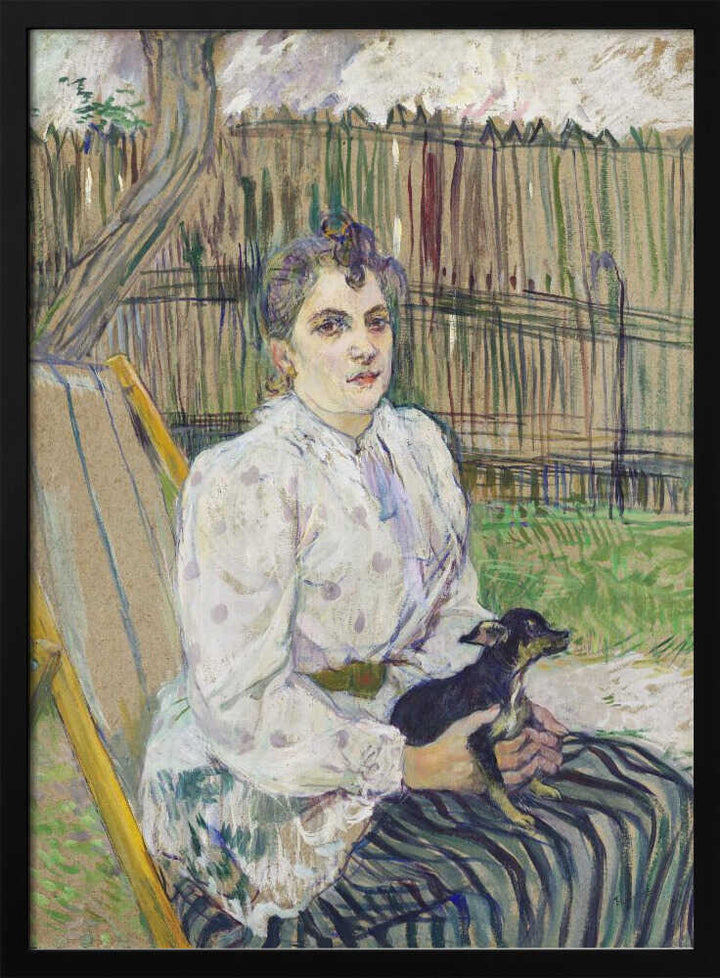 Lady With a Dog (1891) - Stretched Canvas, Poster or Fine Art Print - I Heart Wall Art - Poster Print, Canvas Print or Framed Art Print