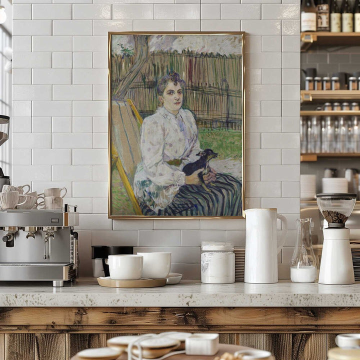 Lady With a Dog (1891) - Stretched Canvas, Poster or Fine Art Print - I Heart Wall Art - Poster Print, Canvas Print or Framed Art Print