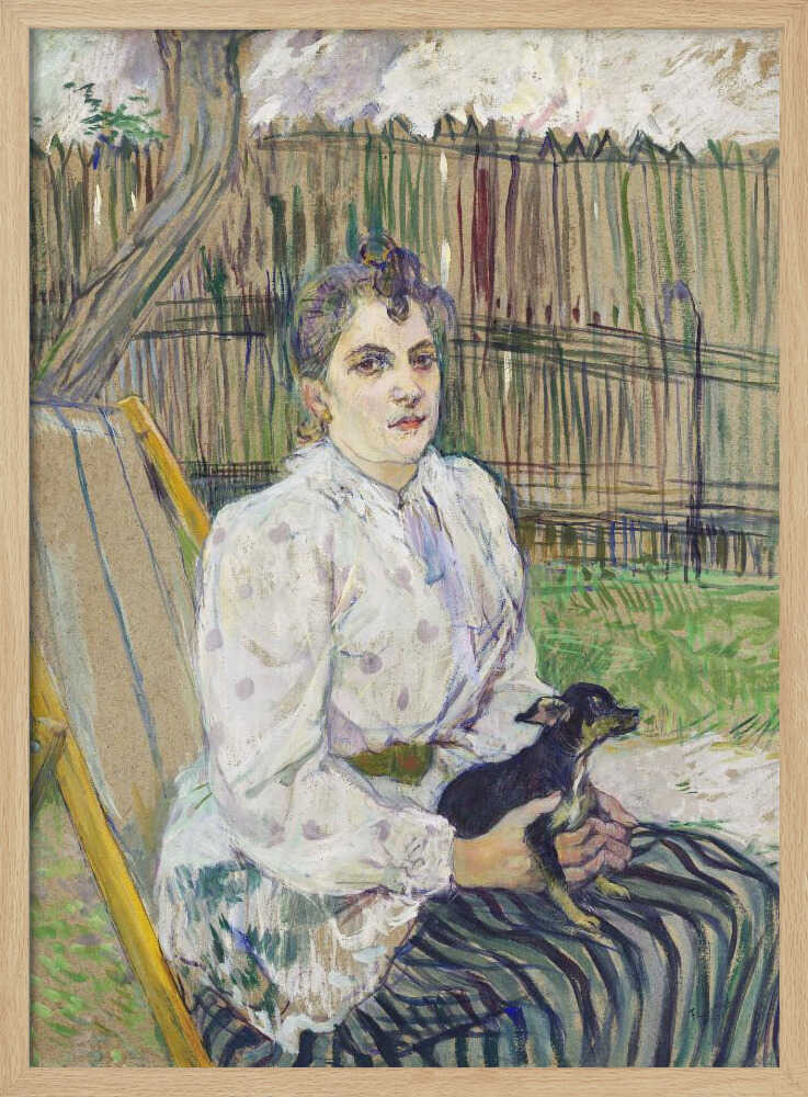 Lady With a Dog (1891) - Stretched Canvas, Poster or Fine Art Print - I Heart Wall Art - Poster Print, Canvas Print or Framed Art Print