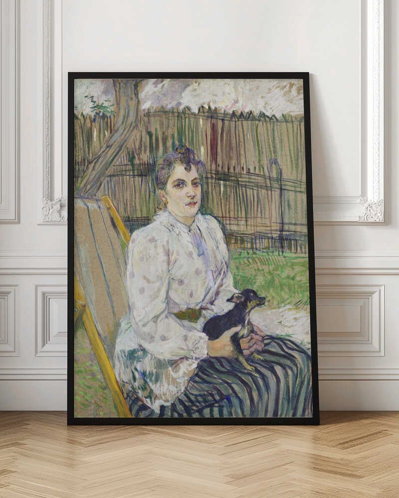 Lady With a Dog (1891) - Stretched Canvas, Poster or Fine Art Print - I Heart Wall Art - Poster Print, Canvas Print or Framed Art Print