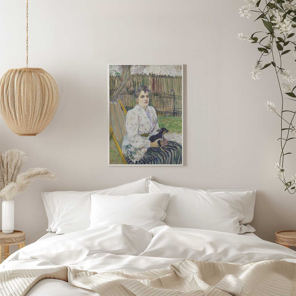 Lady With a Dog (1891) - Stretched Canvas, Poster or Fine Art Print - I Heart Wall Art - Poster Print, Canvas Print or Framed Art Print