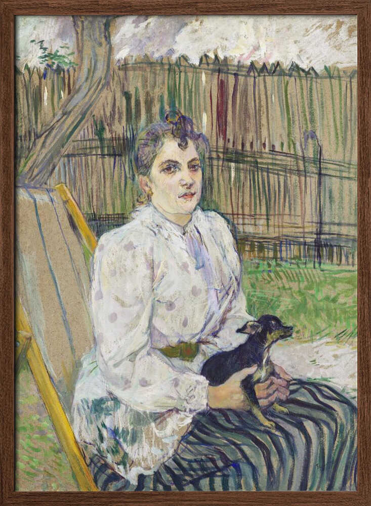 Lady With a Dog (1891) - Stretched Canvas, Poster or Fine Art Print - I Heart Wall Art - Poster Print, Canvas Print or Framed Art Print