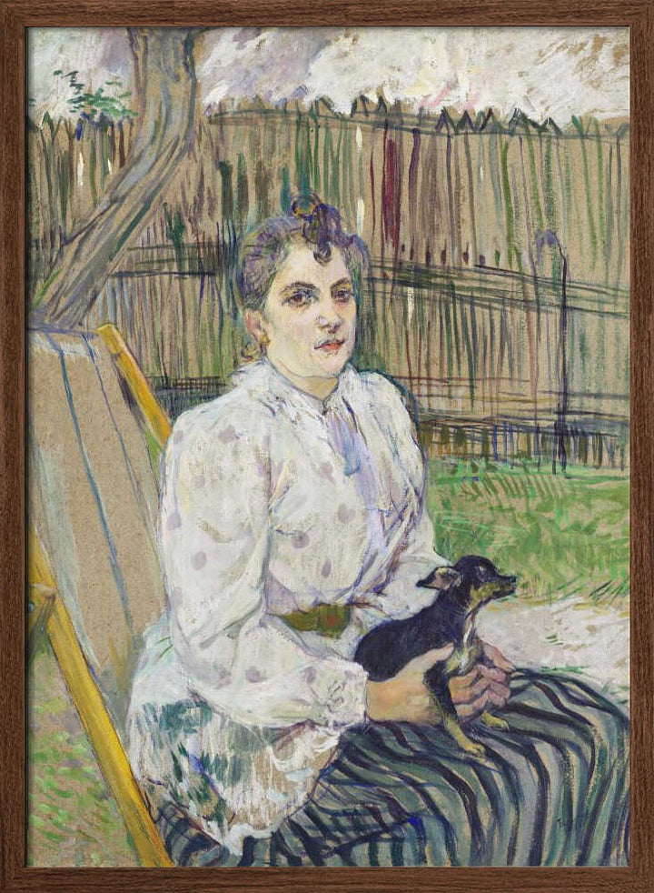Lady With a Dog (1891) - Stretched Canvas, Poster or Fine Art Print - I Heart Wall Art - Poster Print, Canvas Print or Framed Art Print