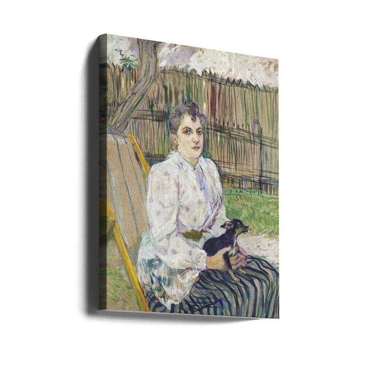 Lady With a Dog (1891) - Stretched Canvas, Poster or Fine Art Print - I Heart Wall Art - Poster Print, Canvas Print or Framed Art Print