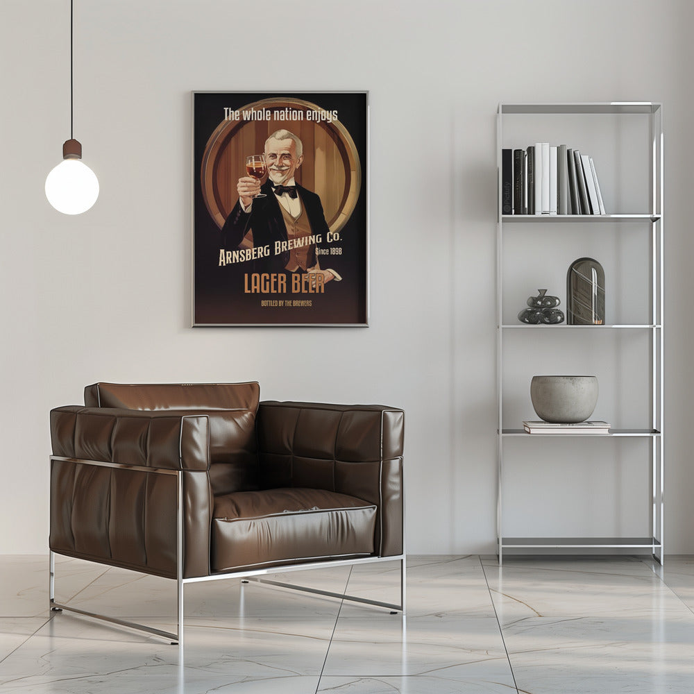 Lager Beer - Stretched Canvas, Poster or Fine Art Print I Heart Wall Art