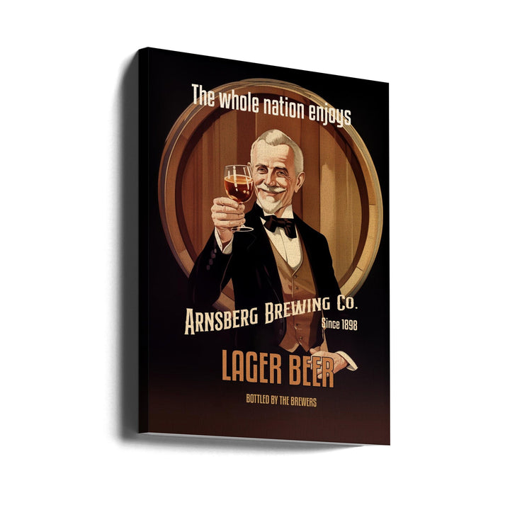 Lager Beer - Stretched Canvas, Poster or Fine Art Print I Heart Wall Art