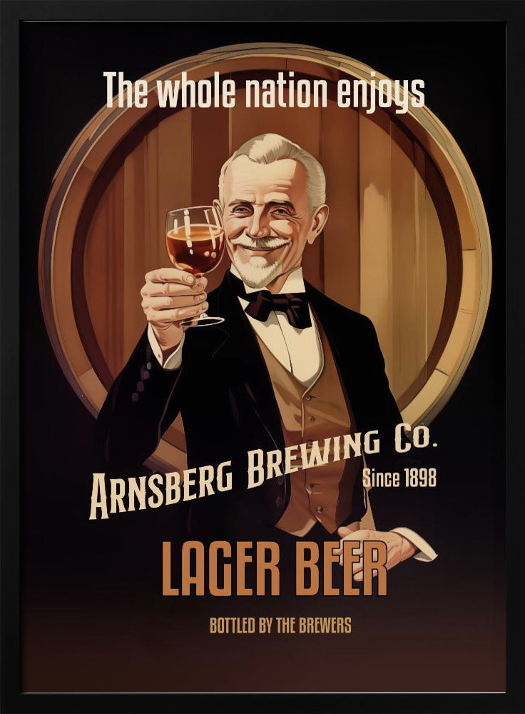 Lager Beer - Stretched Canvas, Poster or Fine Art Print I Heart Wall Art
