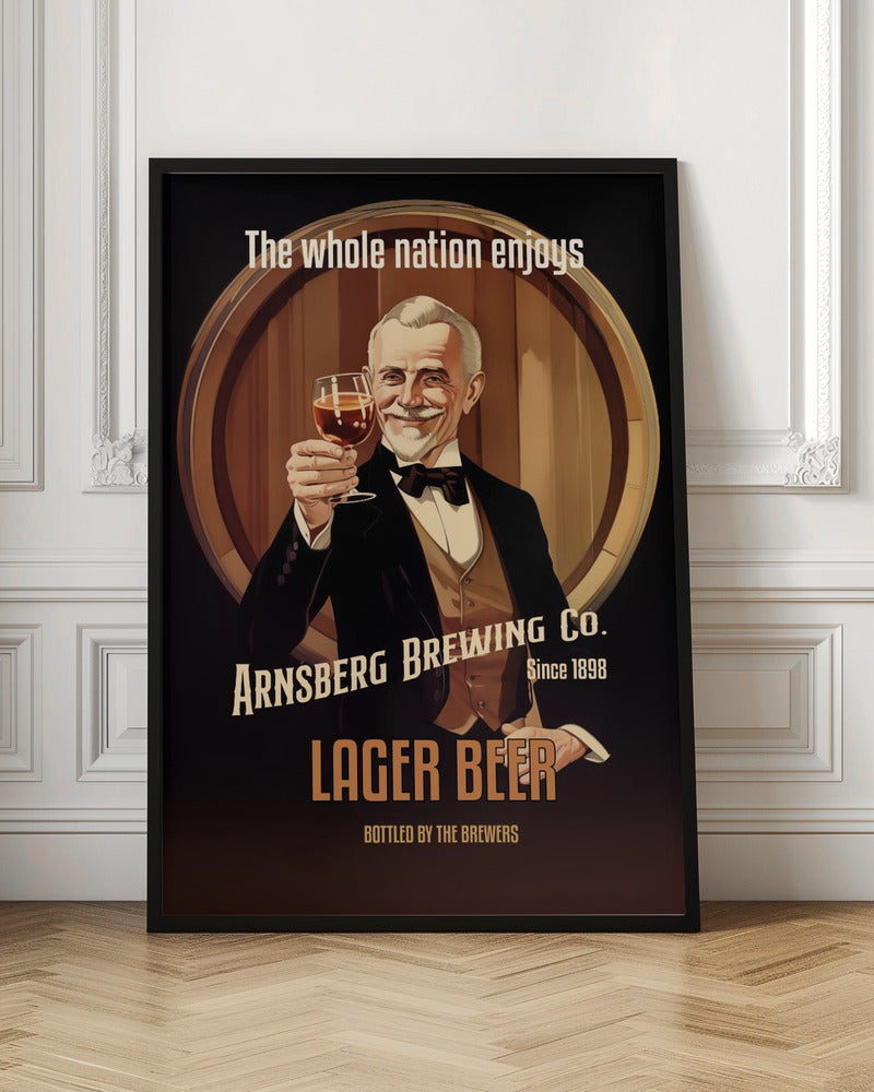 Lager Beer - Stretched Canvas, Poster or Fine Art Print I Heart Wall Art
