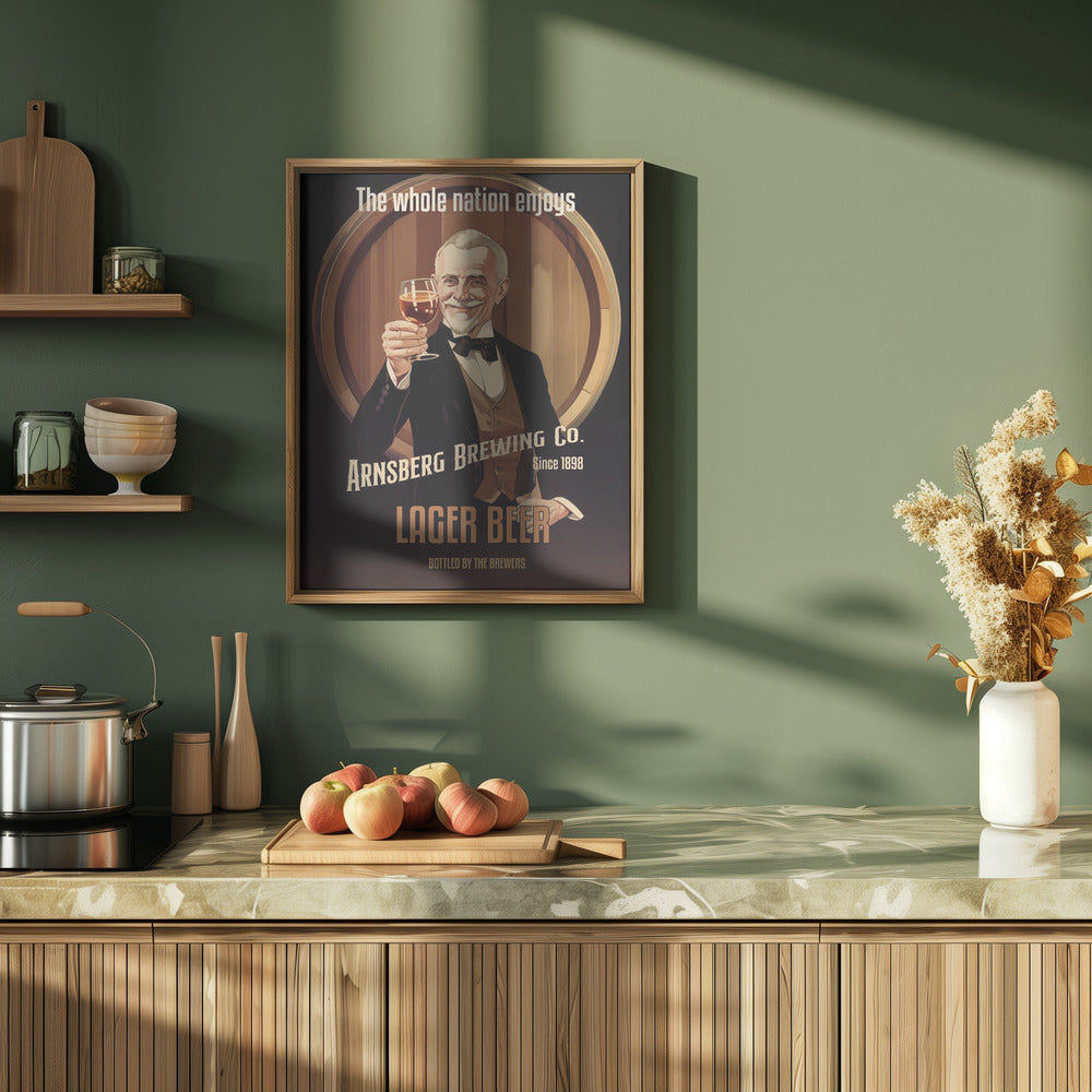 Lager Beer - Stretched Canvas, Poster or Fine Art Print I Heart Wall Art