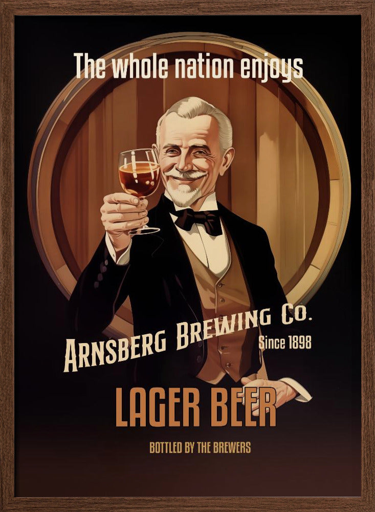 Lager Beer - Stretched Canvas, Poster or Fine Art Print I Heart Wall Art