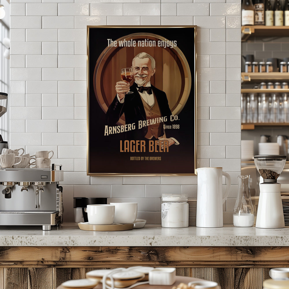 Lager Beer - Stretched Canvas, Poster or Fine Art Print I Heart Wall Art