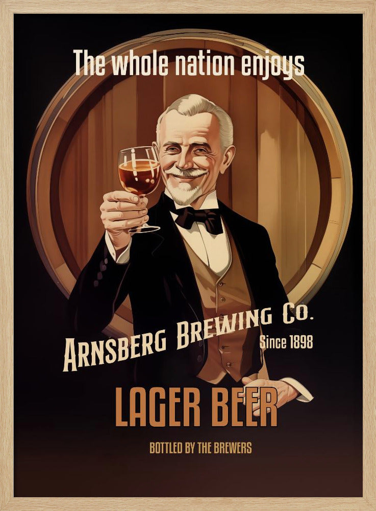Lager Beer - Stretched Canvas, Poster or Fine Art Print I Heart Wall Art